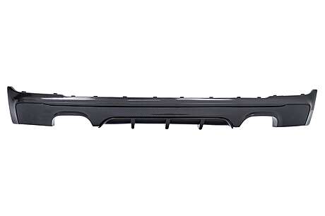 Rear Bumper Spoiler Valance Diffuser Double Outlet suitable for BMW 2 Series F22 F23 (2013-) M Design Carbon Look