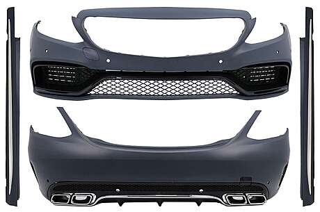 Complete Body Kit suitable for Mercedes C-Class W205 Sedan (2014-2018) C63 Design