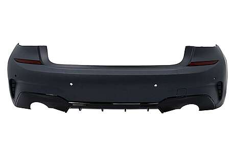 Rear Bumper suitable for BMW 3 Series G20 Sedan (2018-2022) Piano Black Diffuser