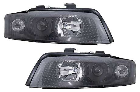 Headlights suitable for Audi A4 B6 (2000-2004) RHD or LHD Black