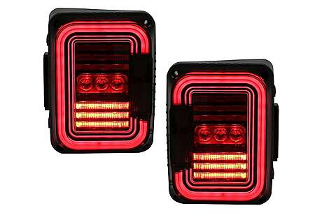 Full LED Taillights suitable for Jeep Wrangler JK (2007-2017) Smoke