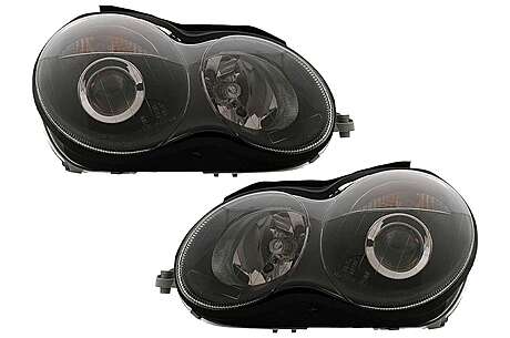 Headlights suitable for Mercedes C-Class W203 (07.2000-03.2004) Black