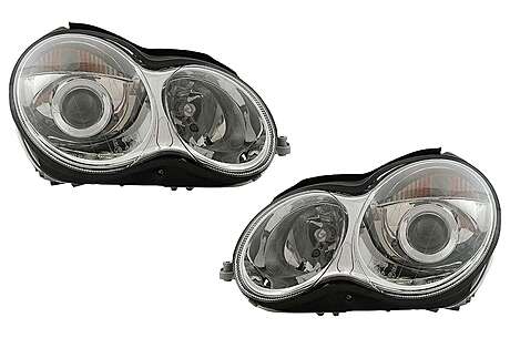 Headlights suitable for Mercedes C-Class W203 (07.2000-03.2004) Chrome H7