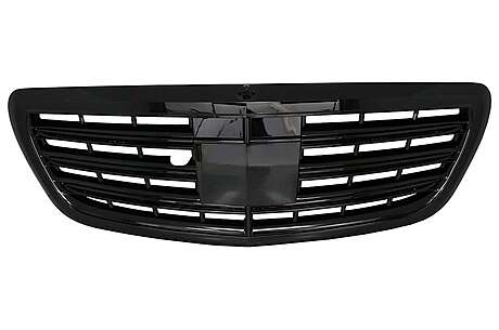 Front Grille suitable for Mercedes S-Class W222 (2014-08.2020) S63 S65 Design Piano Black