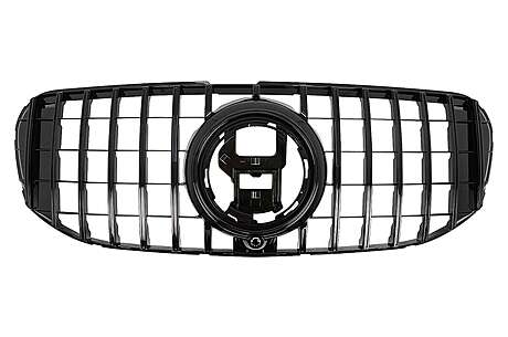 Front Grille suitable for Mercedes GLS SUV X167 (2019-2023) GT-R Panamericana Design Black