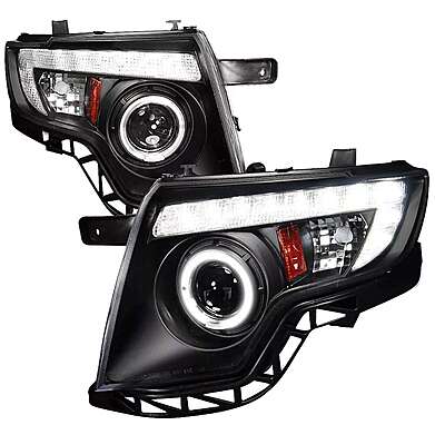 Front Headlights Black New Style Ford Edge 2007-2010