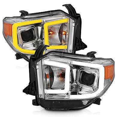 Front Headlights LED Chrome Anzo 111415 Toyota Tundra 2014-2017