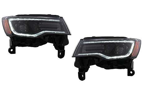 LED Headlights suitable for Jeep Grand Cherokee IV WK2 Facelift (2014-2020) Dynamic Turning Lights and Start-up Display