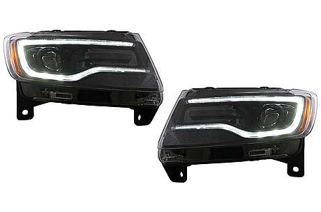 LED Headlights suitable for Jeep Grand Cherokee IV WK2 (2011-2013) Dynamic Turning Lights