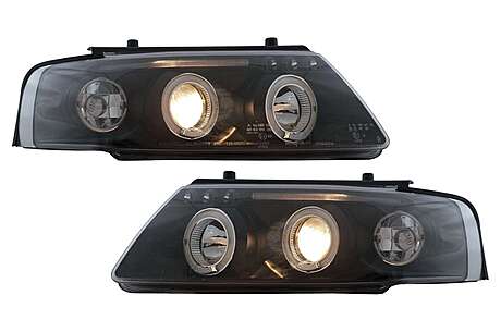 Angel Eyes Headlights suitable for VW Passat B5 3B (11.1996-08.2000) Black