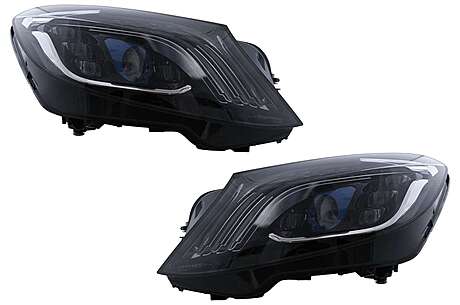 Full LED Headlights suitable for Mercedes S-Class W222 (2013-2017) Facelift Look Dynamic Sequential Turning Light