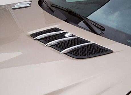 Chrome Hood Vent Fin & Nozzle Cover Trim Mercedes-Benz W164 ML350 X164 GL450 2006-2011