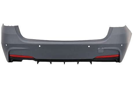 Rear Bumper suitable for BMW 3 Series F31 Touring Non LCI & LCI (2011-2018) M-Performance Design Double Single Outlet