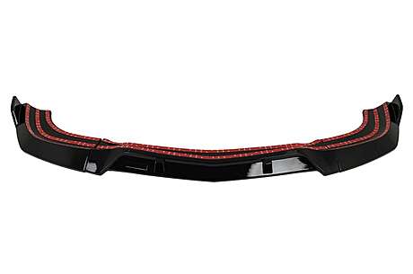 Front Bumper Lip suitable for Mercedes C-Class W204 S204 C204 Facelift (2011-2015) Piano Black