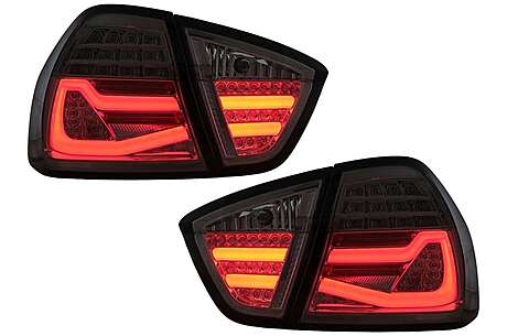 LED BAR Taillights suitable for BMW 3 Series E90 Sedan (03.2005-08.2008) Smoke