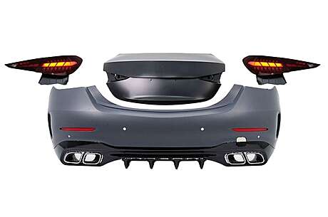 Rear Upgrade Body Kit suitable for Mercedes C-Class W205 (2014-2022) Conversion to C-Class W206 C63 Design