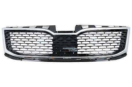 Front Grille suitable for Skoda Octavia III 5E Facelift Sedan Wagon (2017-2020) Black/ Chrome