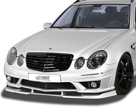 RDX Front Spoiler VARIO-X for MERCEDES E-class W211 AMG 2006-2009 (Fit for AMG and Cars with AMG Front bumper) Front Lip Splitter