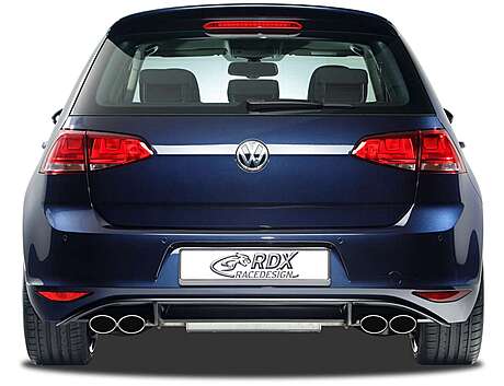 RDX RDHA049 Rear Bumper Extension for VW Golf 7 "R-Look" Center Part