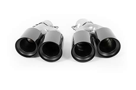 Exhaust Muffler Tips suitable for BMW 5 Series G30 G31 G38 (2016-2020) 6 Series G32 (2016-2020) M5 Design Black 