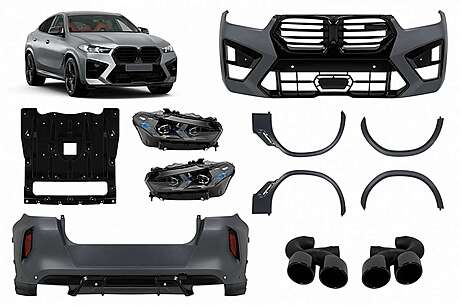 Complete Body Kit suitable for BMW X6 G06 (2019-up) conversion to LCI 2023 X6M Design
