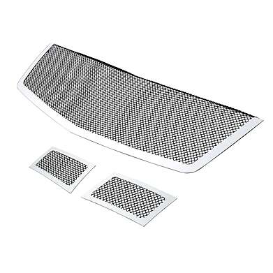 Front Bumper Grill Set 3 pcs Black Chrome Cadillac Escalade 2007-2014