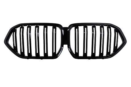 Central Kidney Grilles suitable for BMW X6 G06 (2019-2022) Double Stripe Piano Black